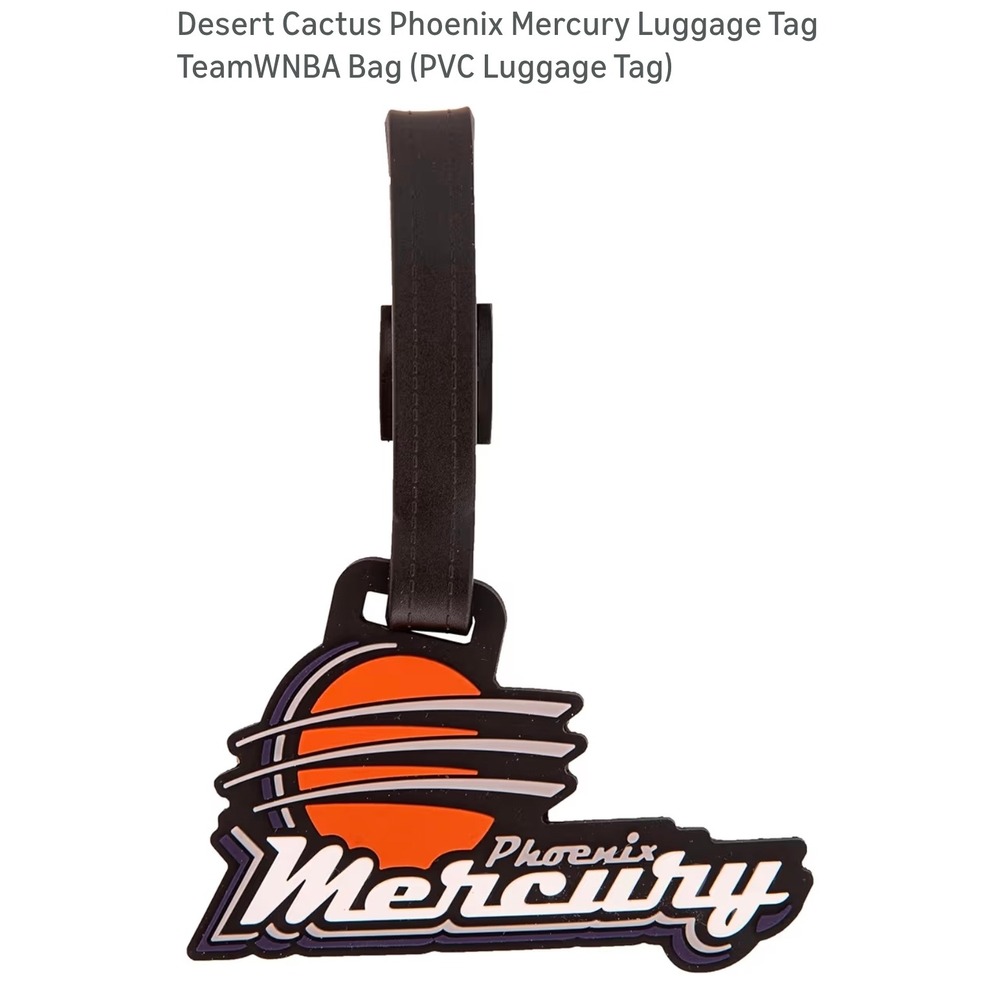 Desert Cactus Phoenix Mercury Luggage Tag WNBA‎ PVC Bag ID Orange Purple Black